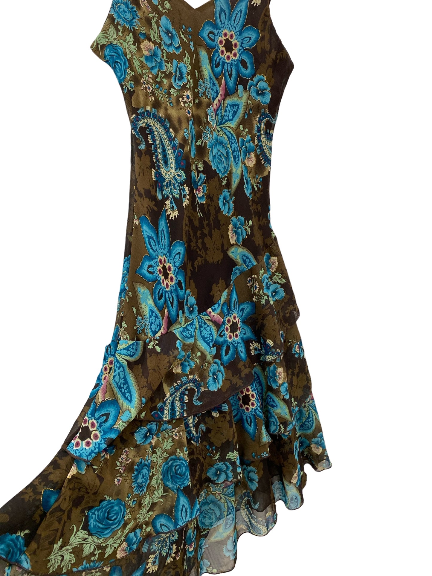 Y2K layered maxi flower print