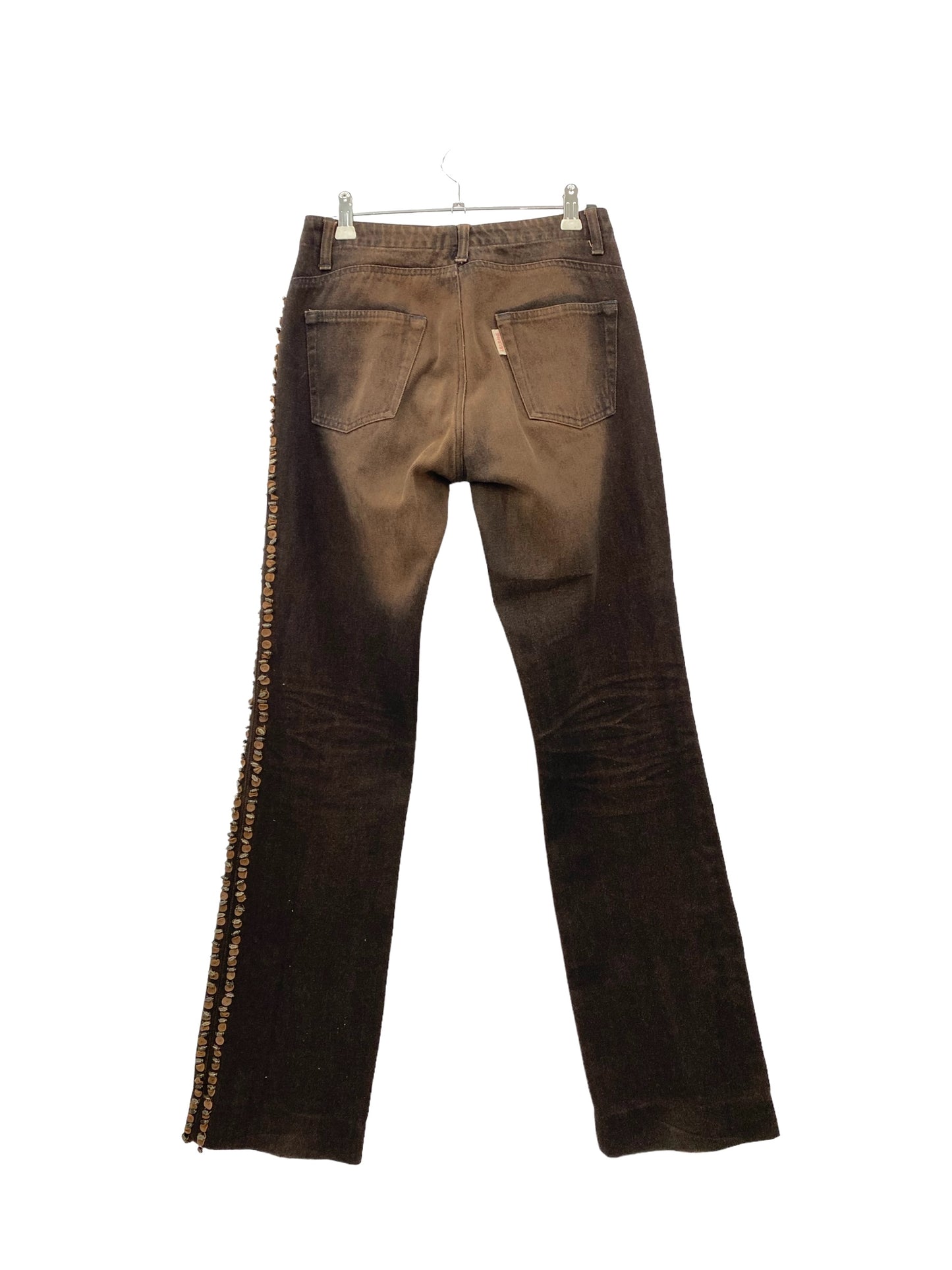 Y2K brown bleached jeans