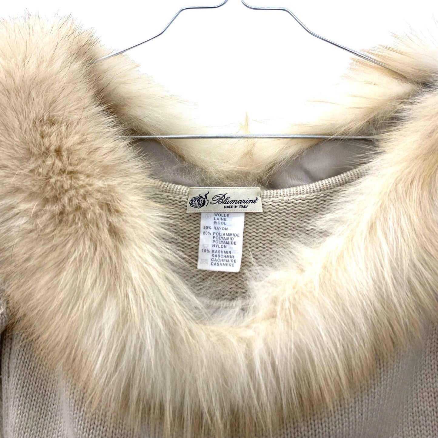 Blumarine cashmere fur jumper