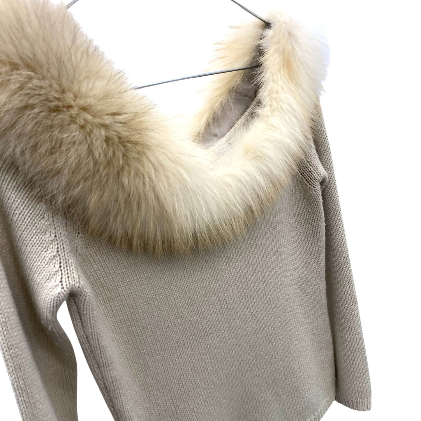 Blumarine cashmere fur jumper