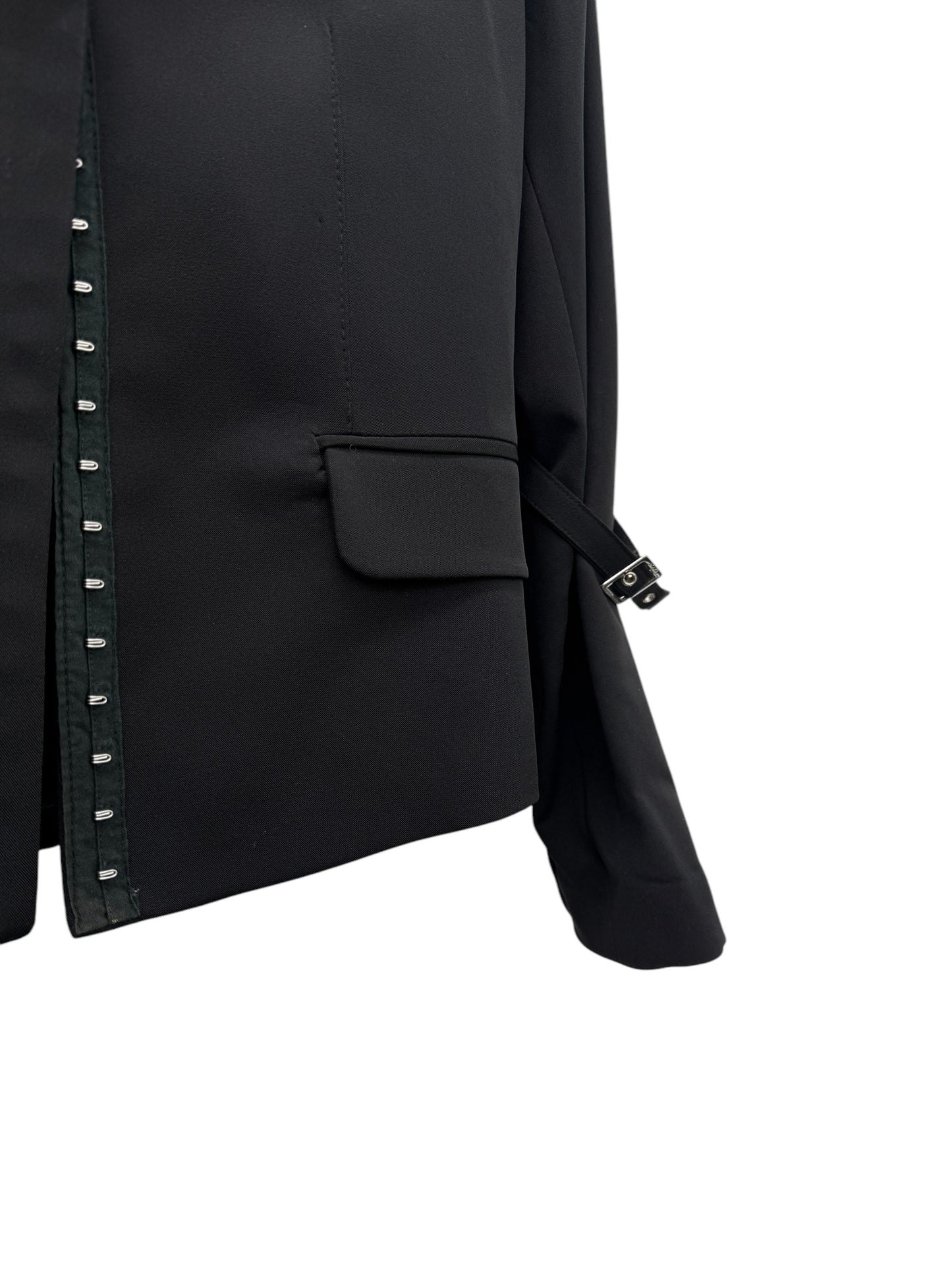 Hook and eye blazer jacket