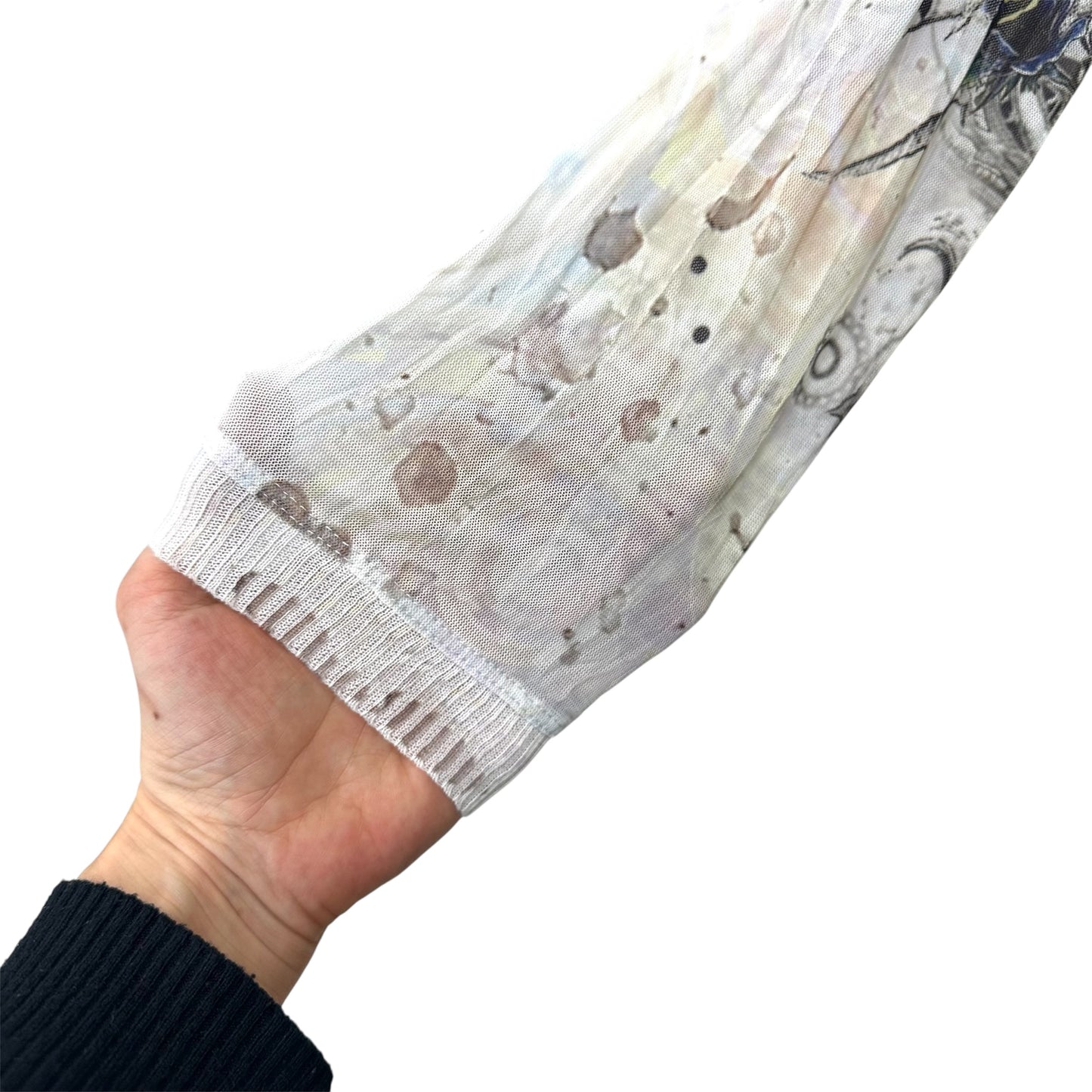 Floral print sheer longsleeve