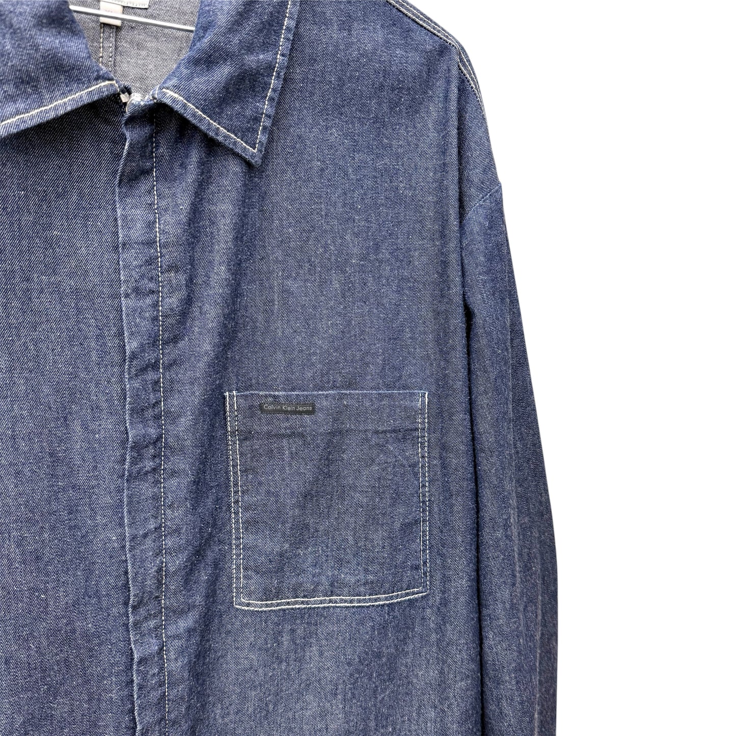 Calvin Klein zip-up denim shirt