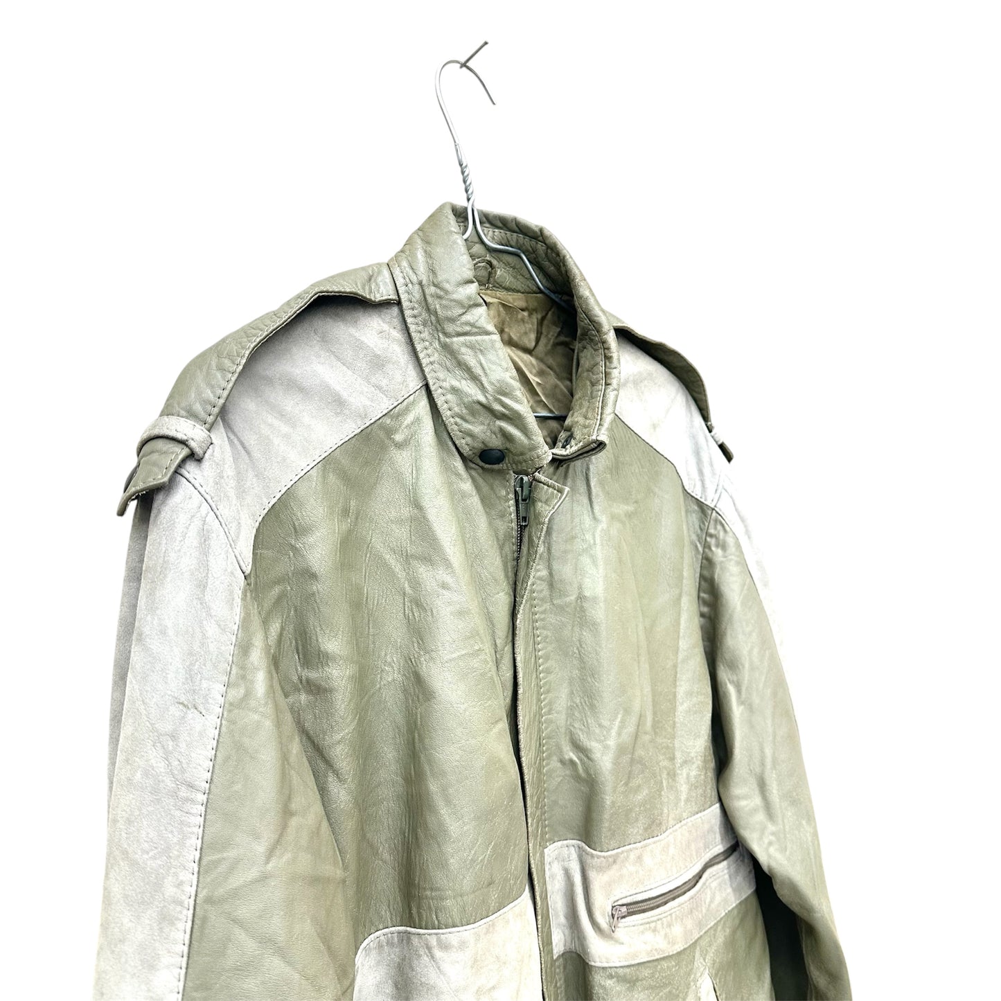 Suede leather bomber jacket