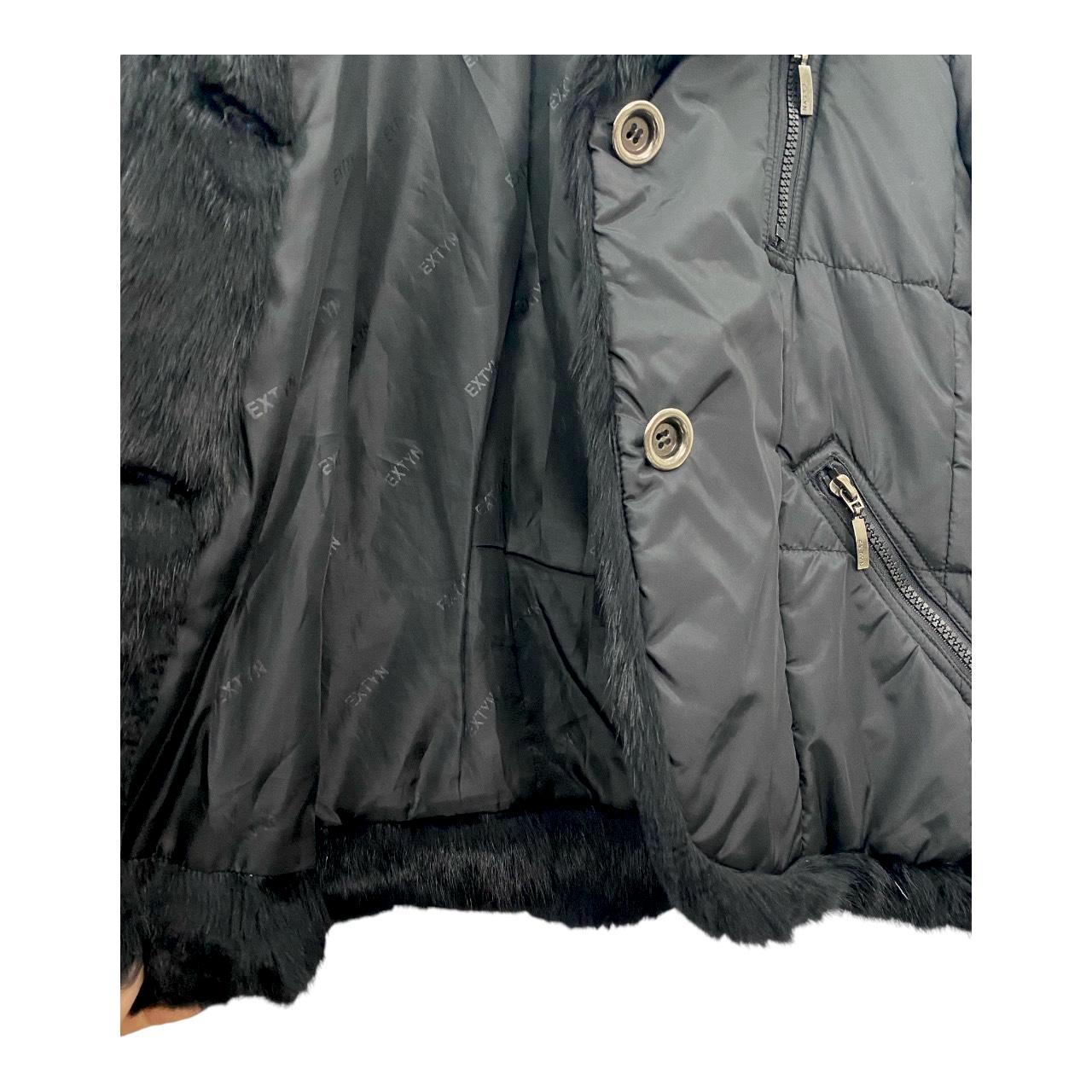 Cropped puffer fur jacket