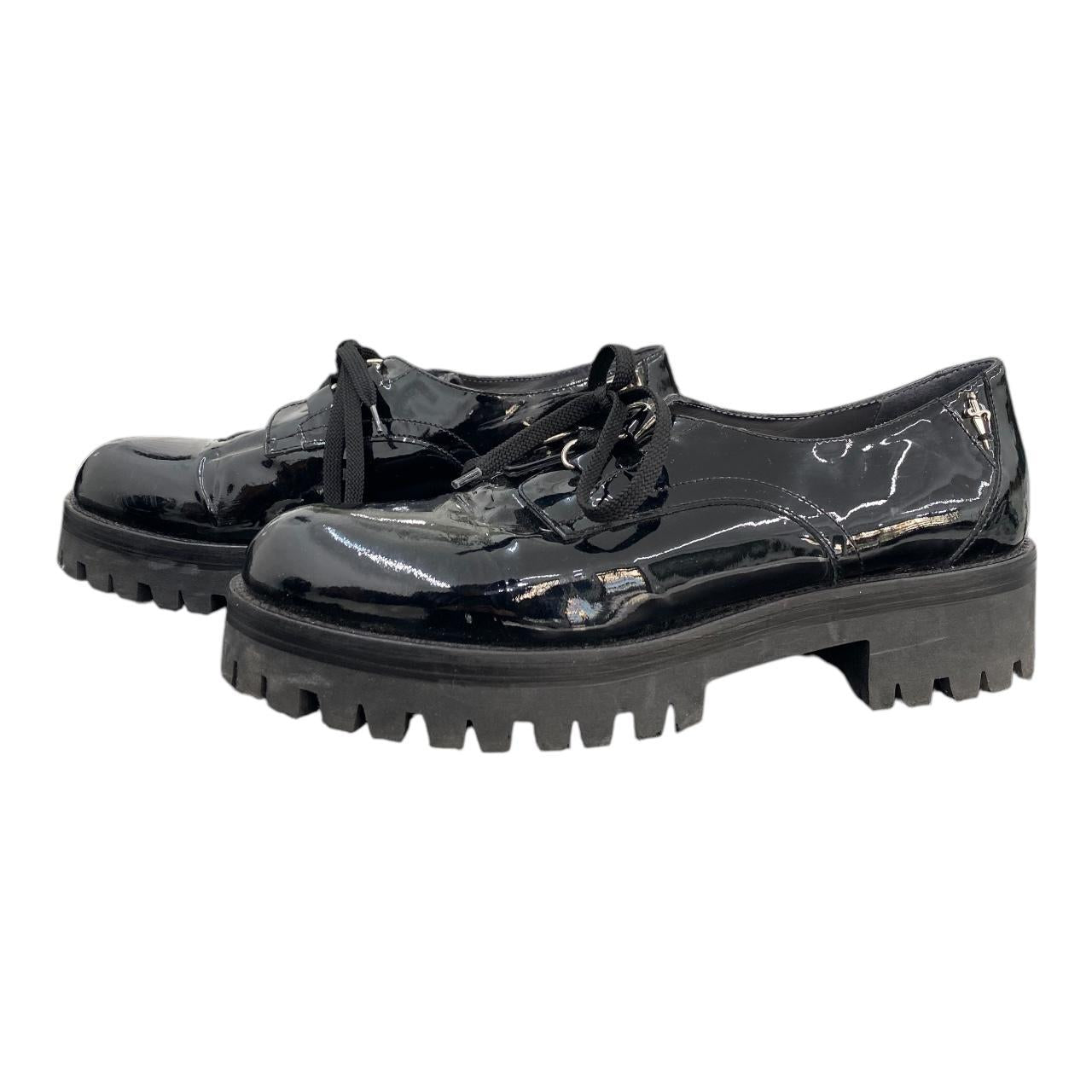 Patent leather creeper platforms