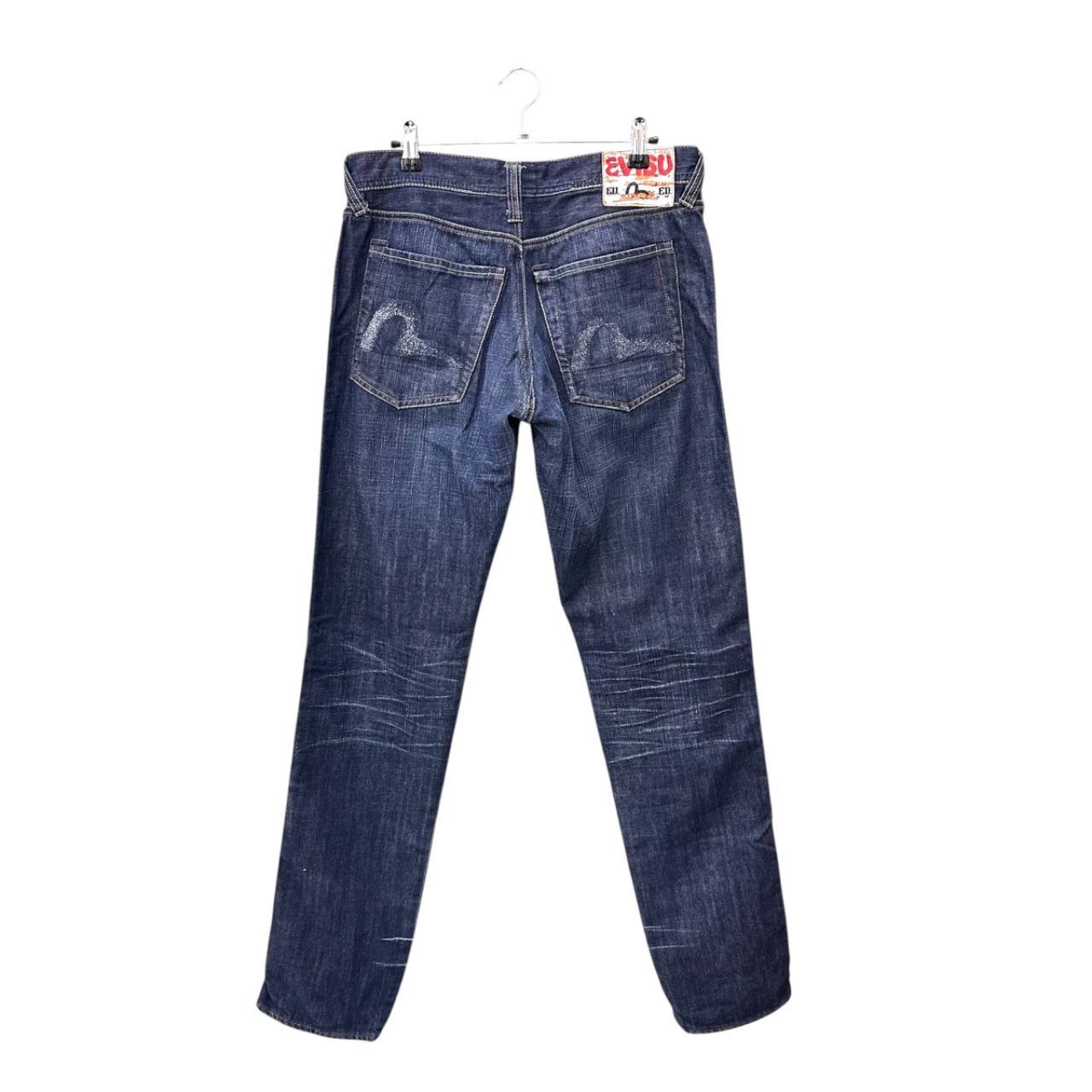 Evisu distressed denim jeans