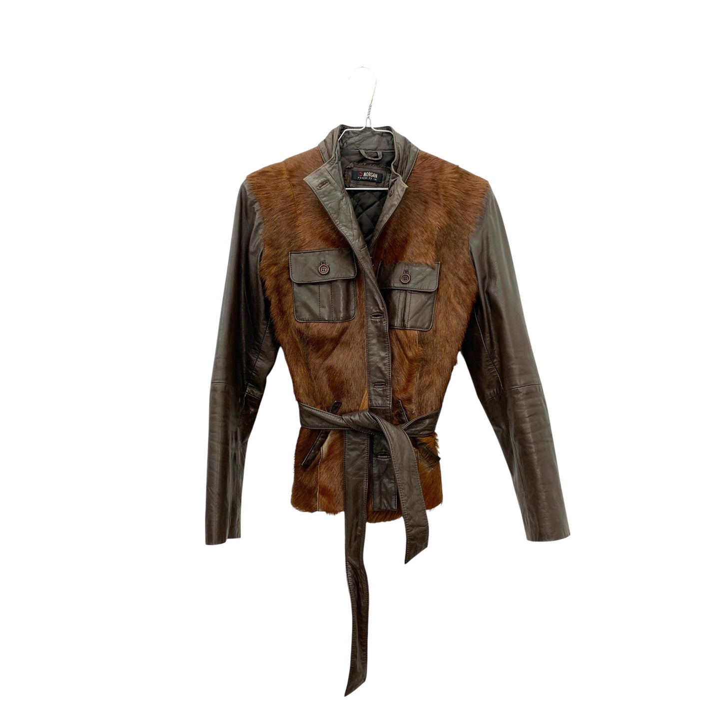 Y2K leather trench jacket