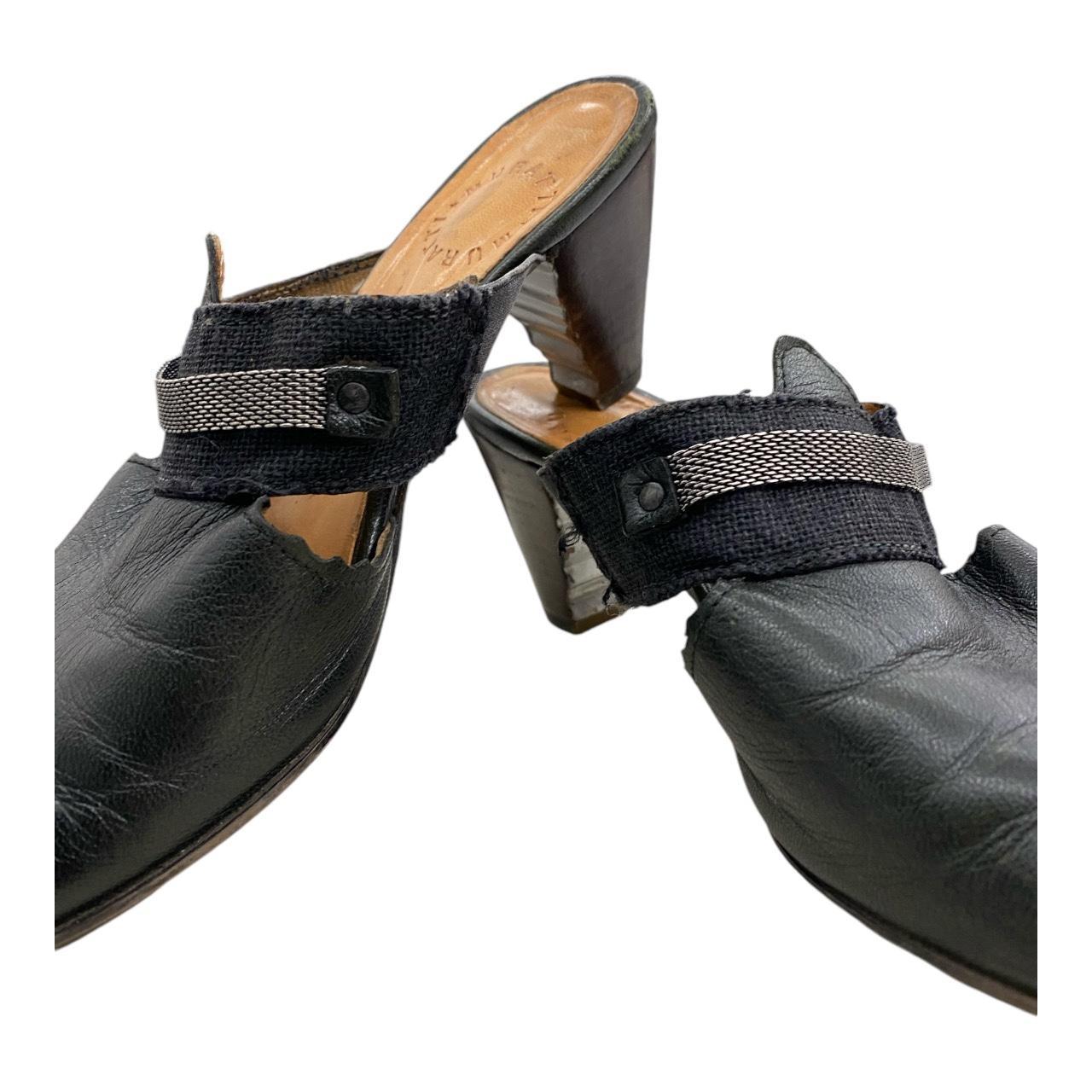 Y2K pointed leather mules