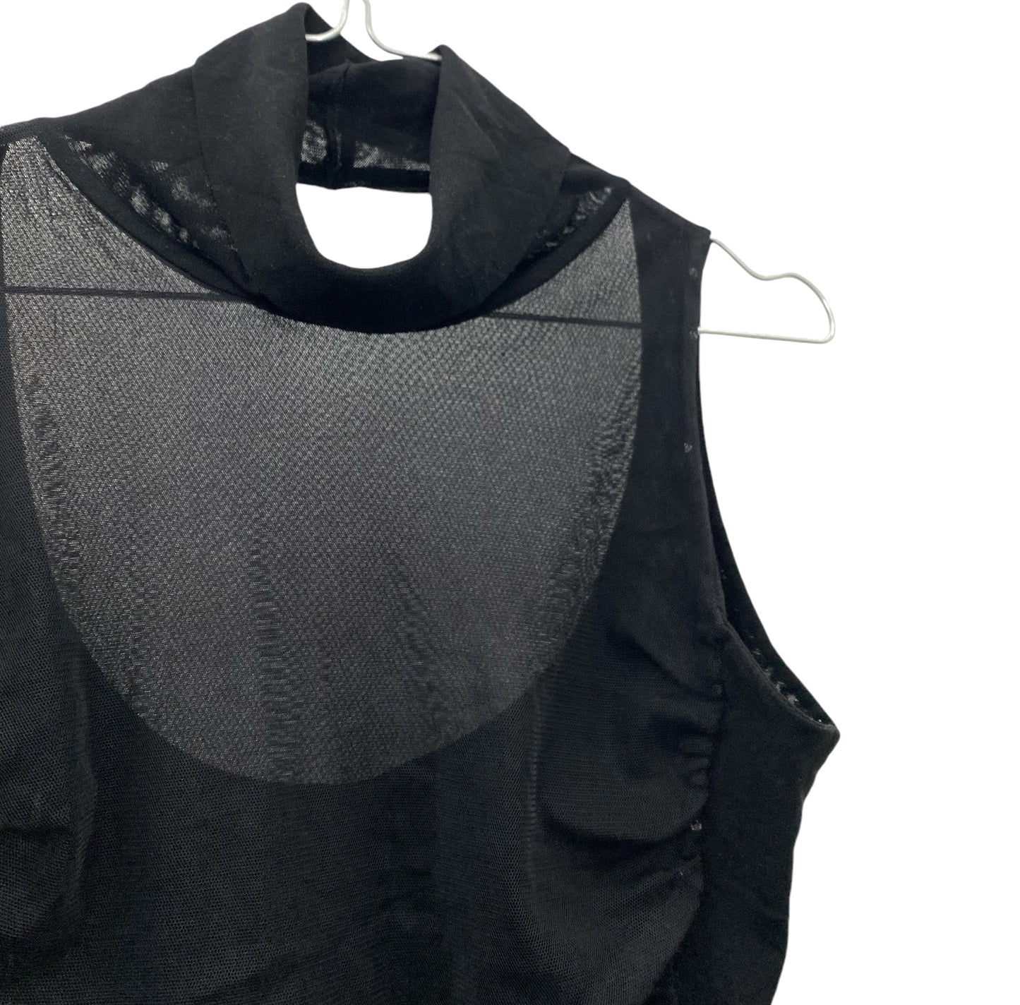 90s turtle neck mesh top