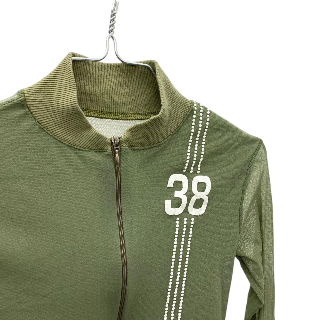 Sporty mesh zip jacket top