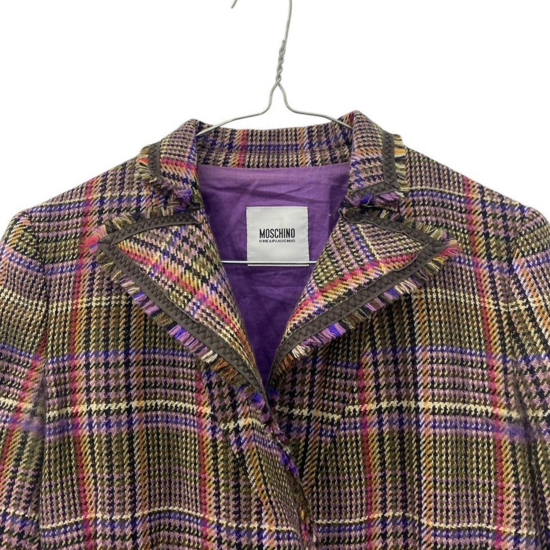 Moschino tartan blazer jacket