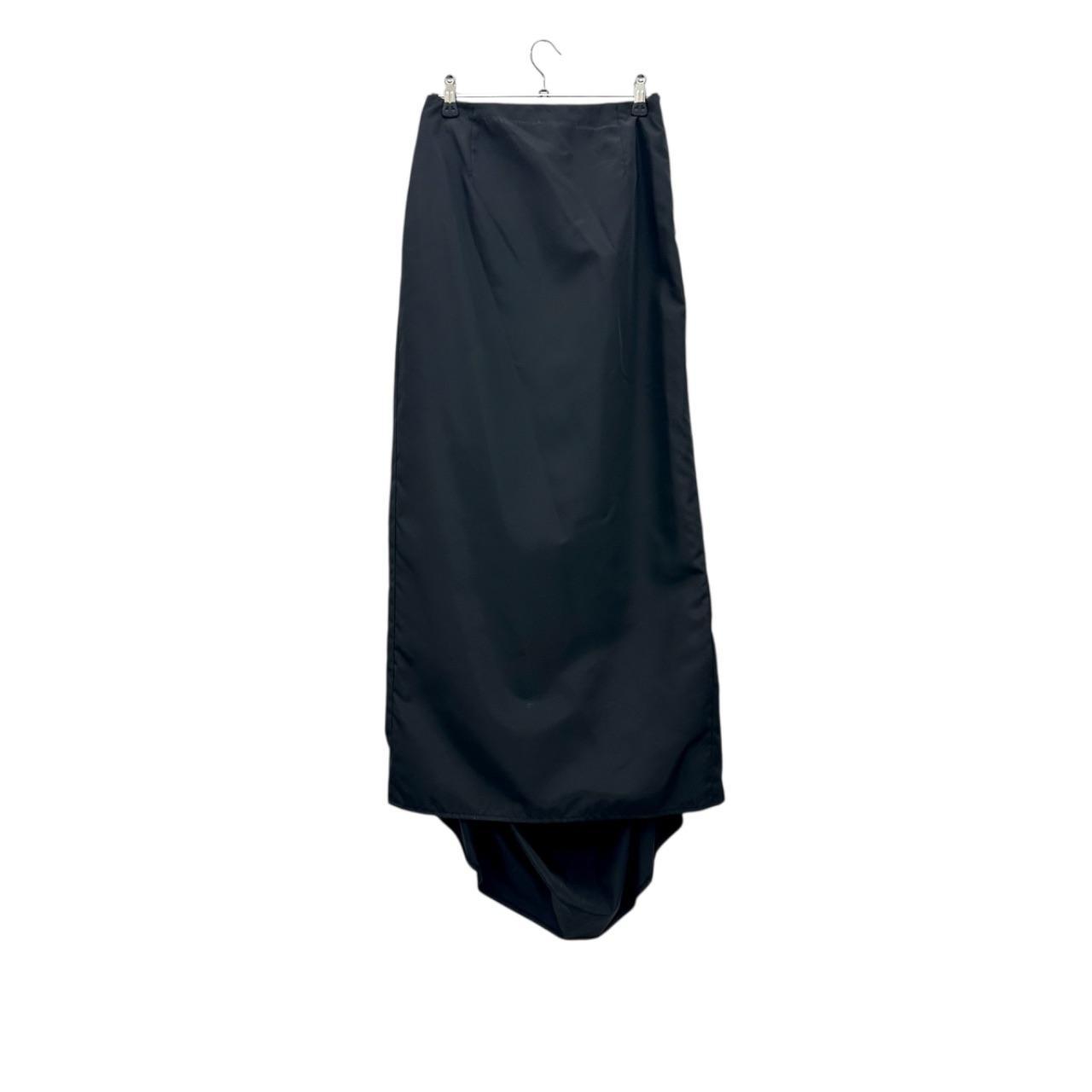 Asymmetrical ruched maxi skirt