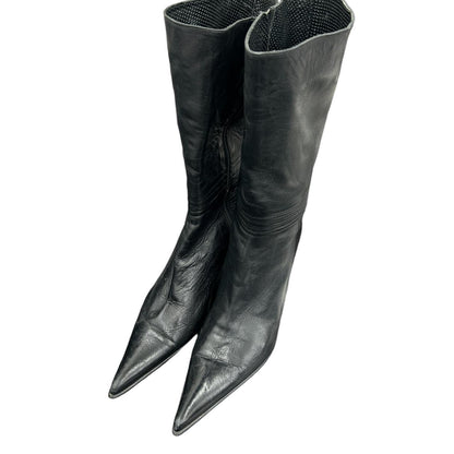 Y2K motorcycle leather boots