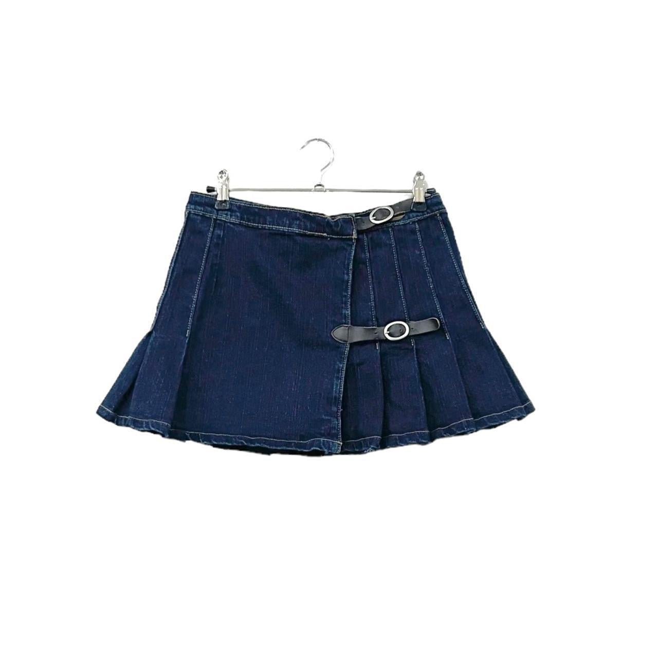 Y2K denim mini skirt