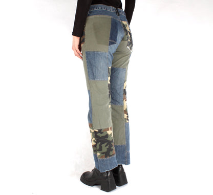 Y2K patchwork jeans