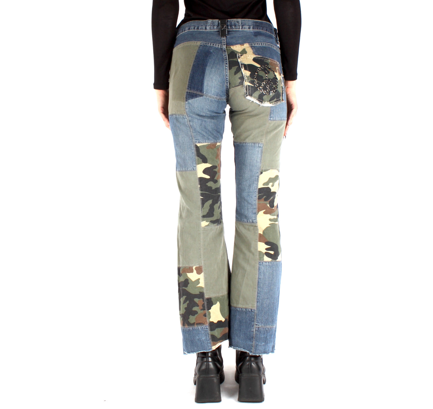 Y2K patchwork jeans