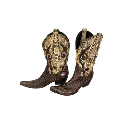 Y2K snakeskin cowboy boots