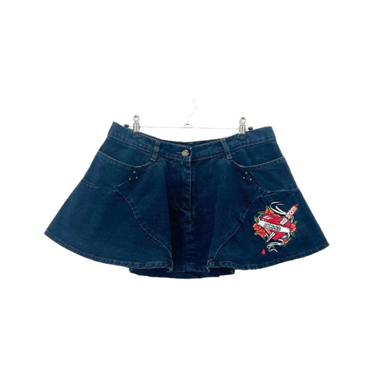 Y2K Cavalli denim mini skirt