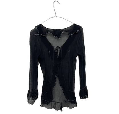 Y2K transparent silk cardigan