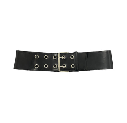 90s black buckled hip belt