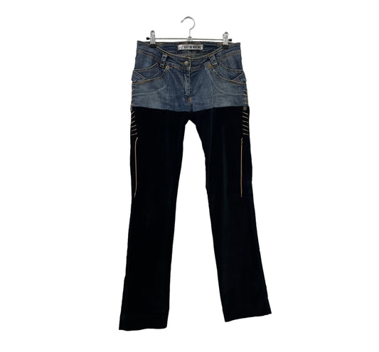 Y2K low rise velvet jeans