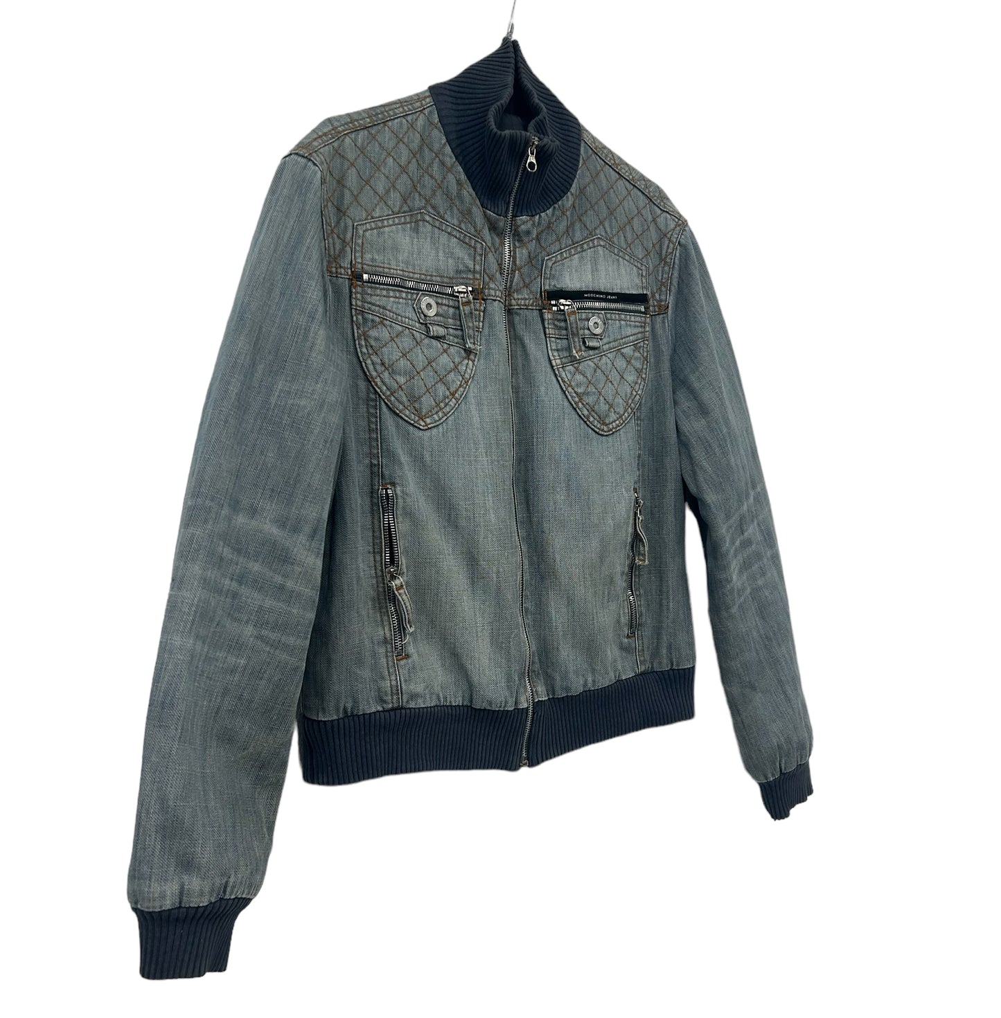 Y2K Moschino denim bomber