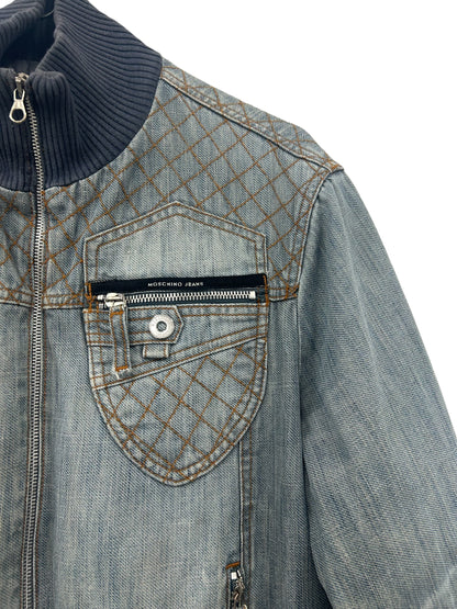 Y2K Moschino denim bomber