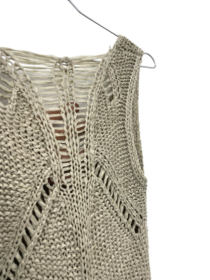 90 beige crochet tank top