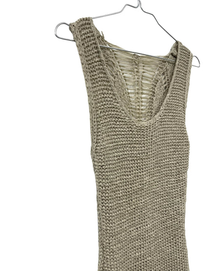 90 beige crochet tank top