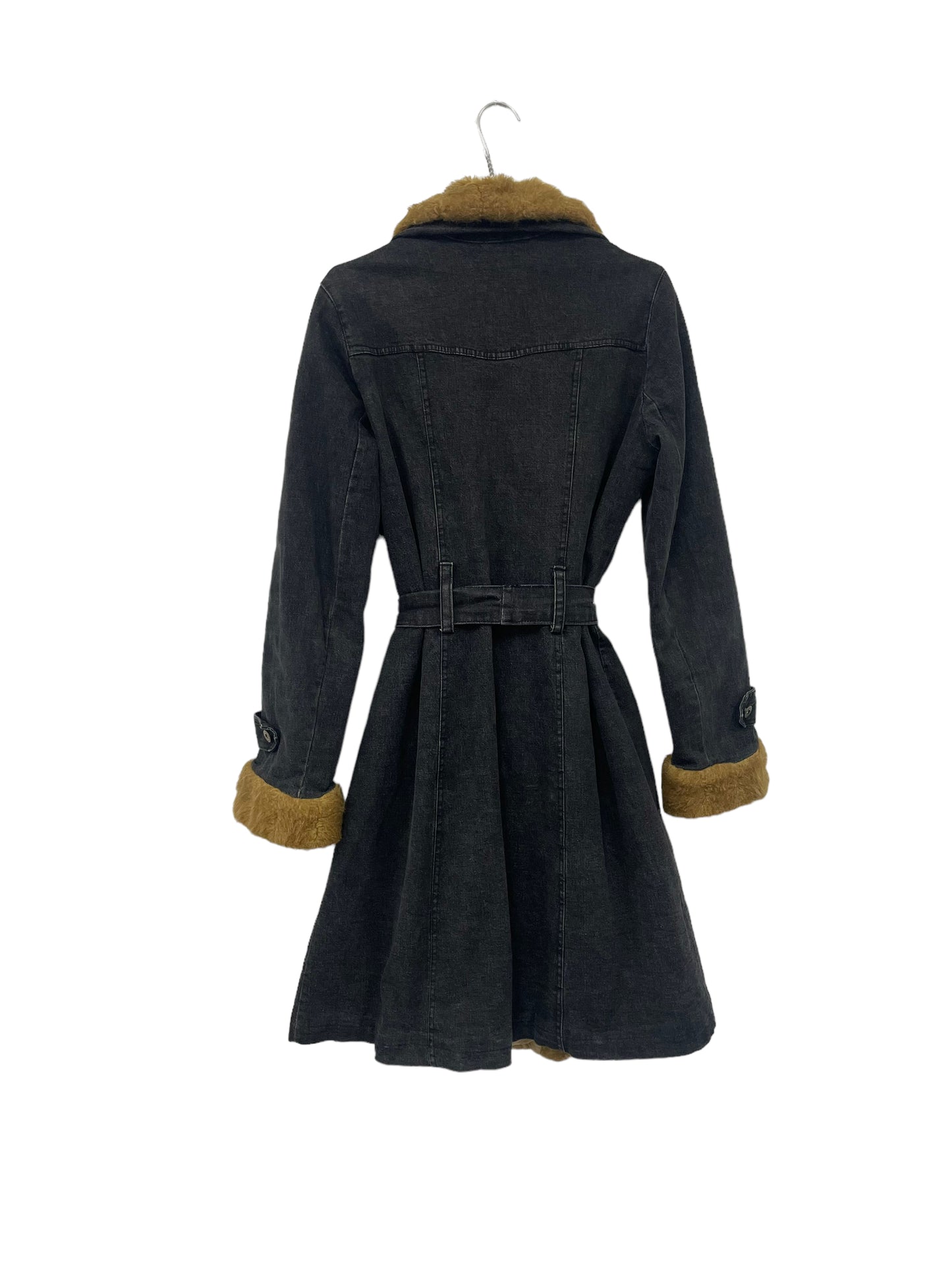 Y2K denim trench coat