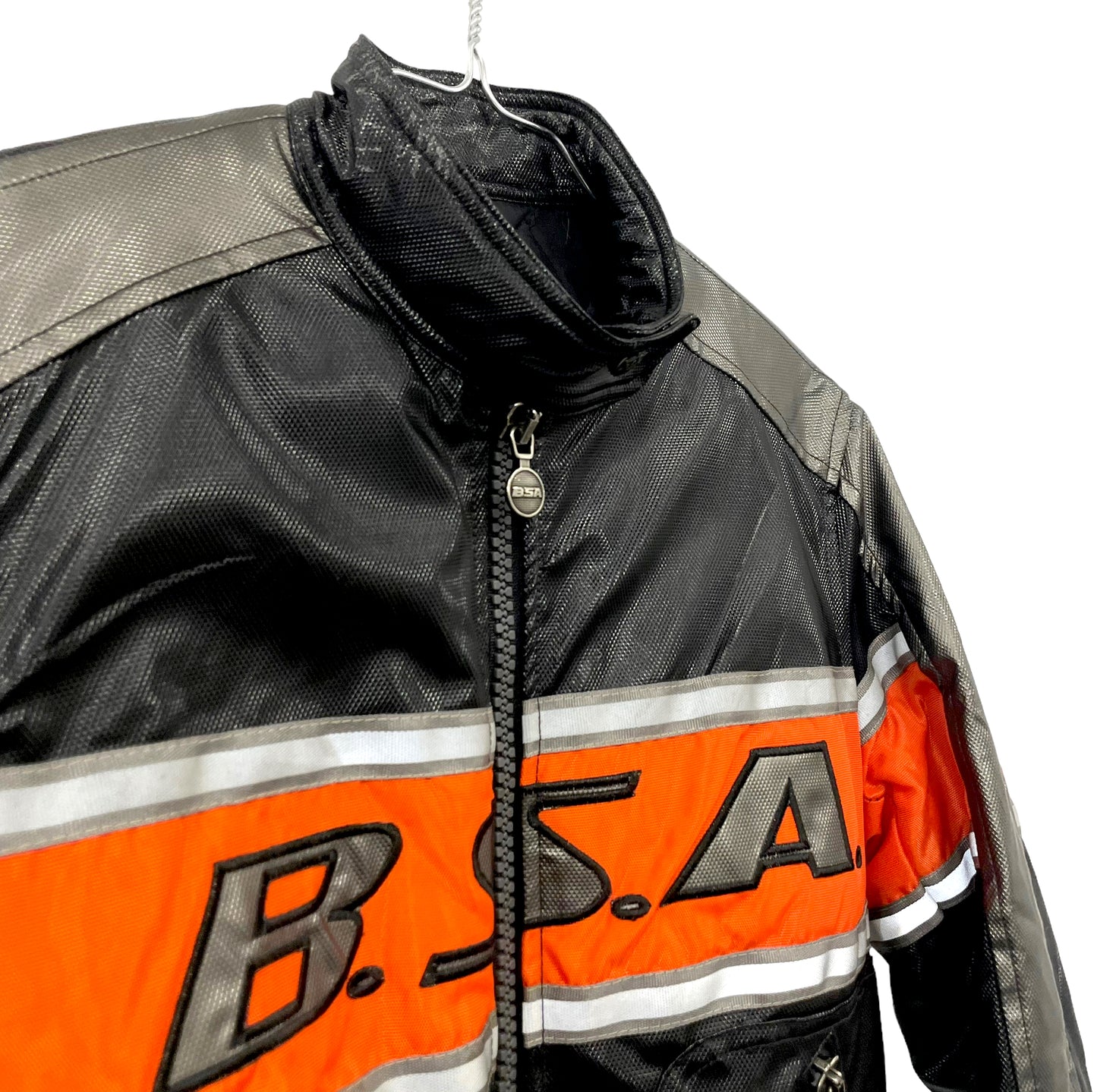 90s cropped race bomber jacket