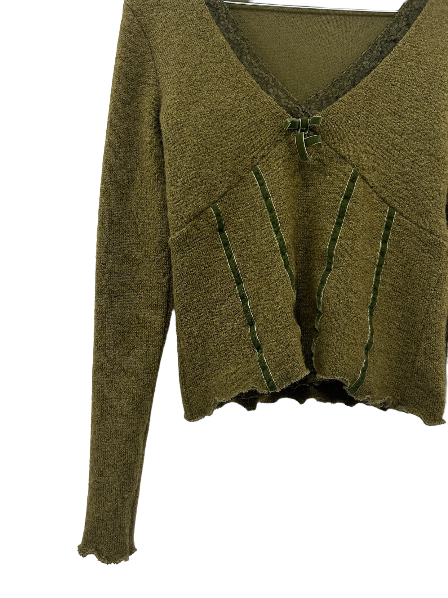 90s khaki mohair wool jumper