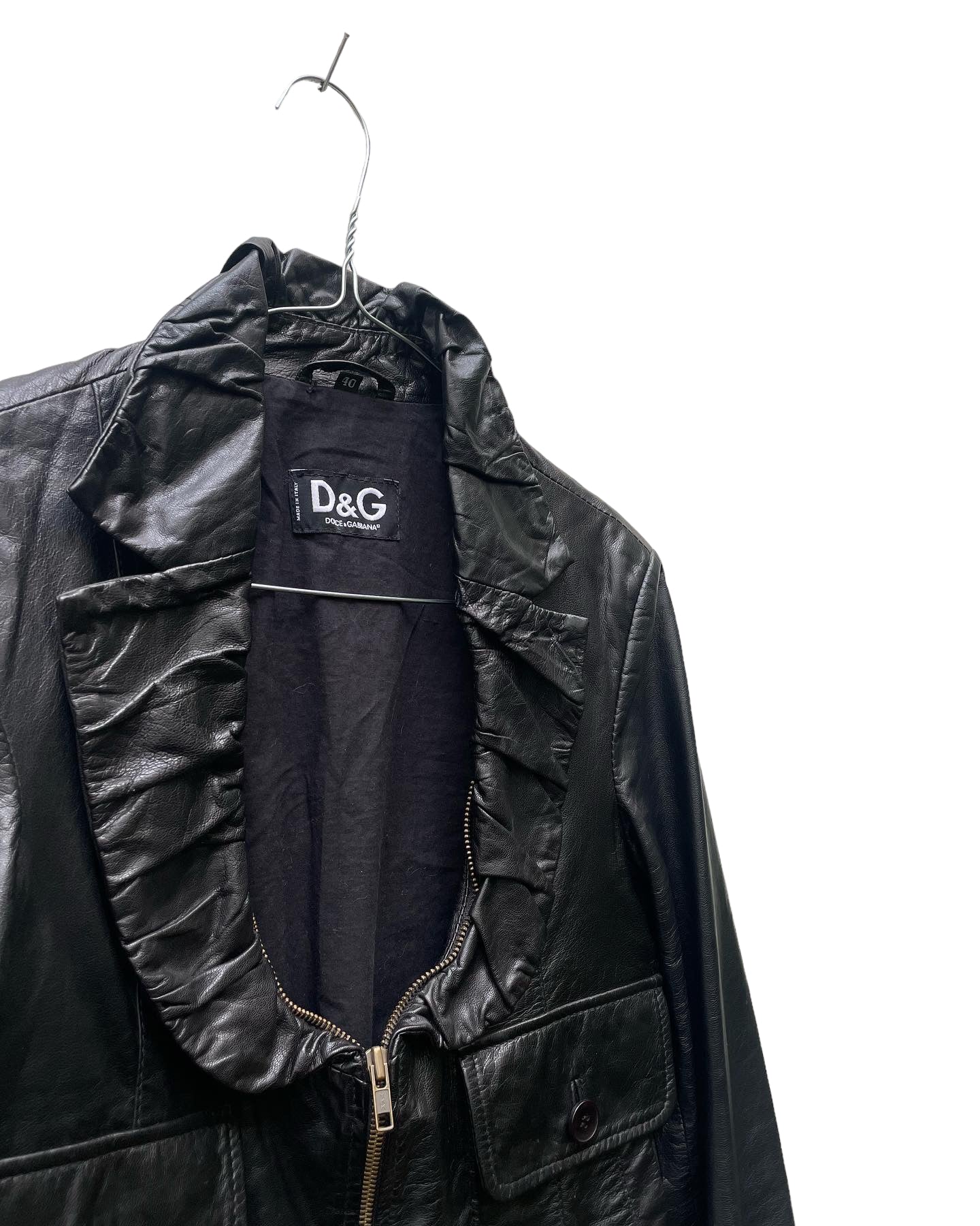 90s D&G leather blazer