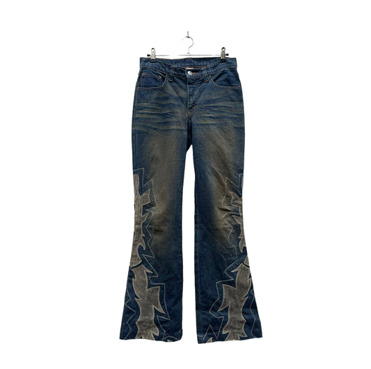 Y2K flared low rise jeans