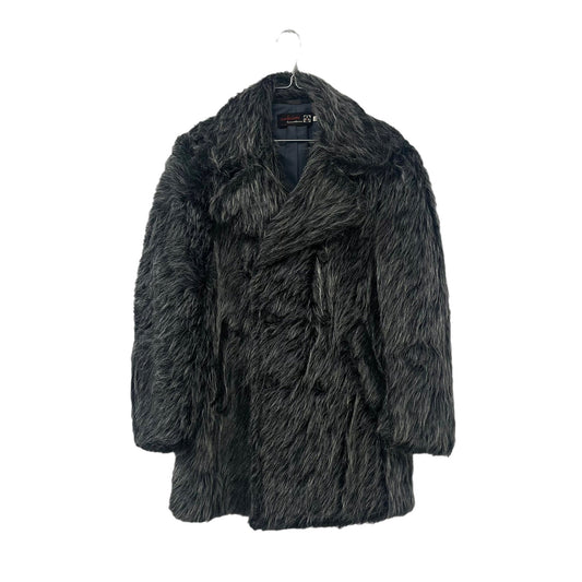 90s unisex faux fur coat