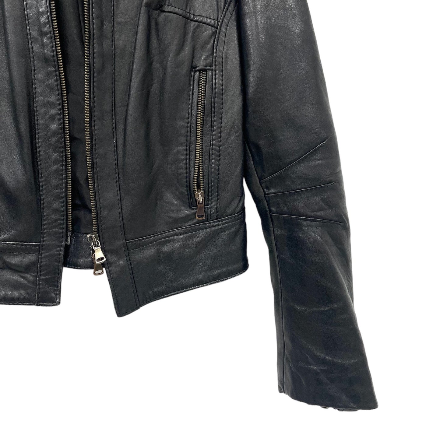 90s leather bomber