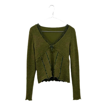 90s khaki mohair wool jumper