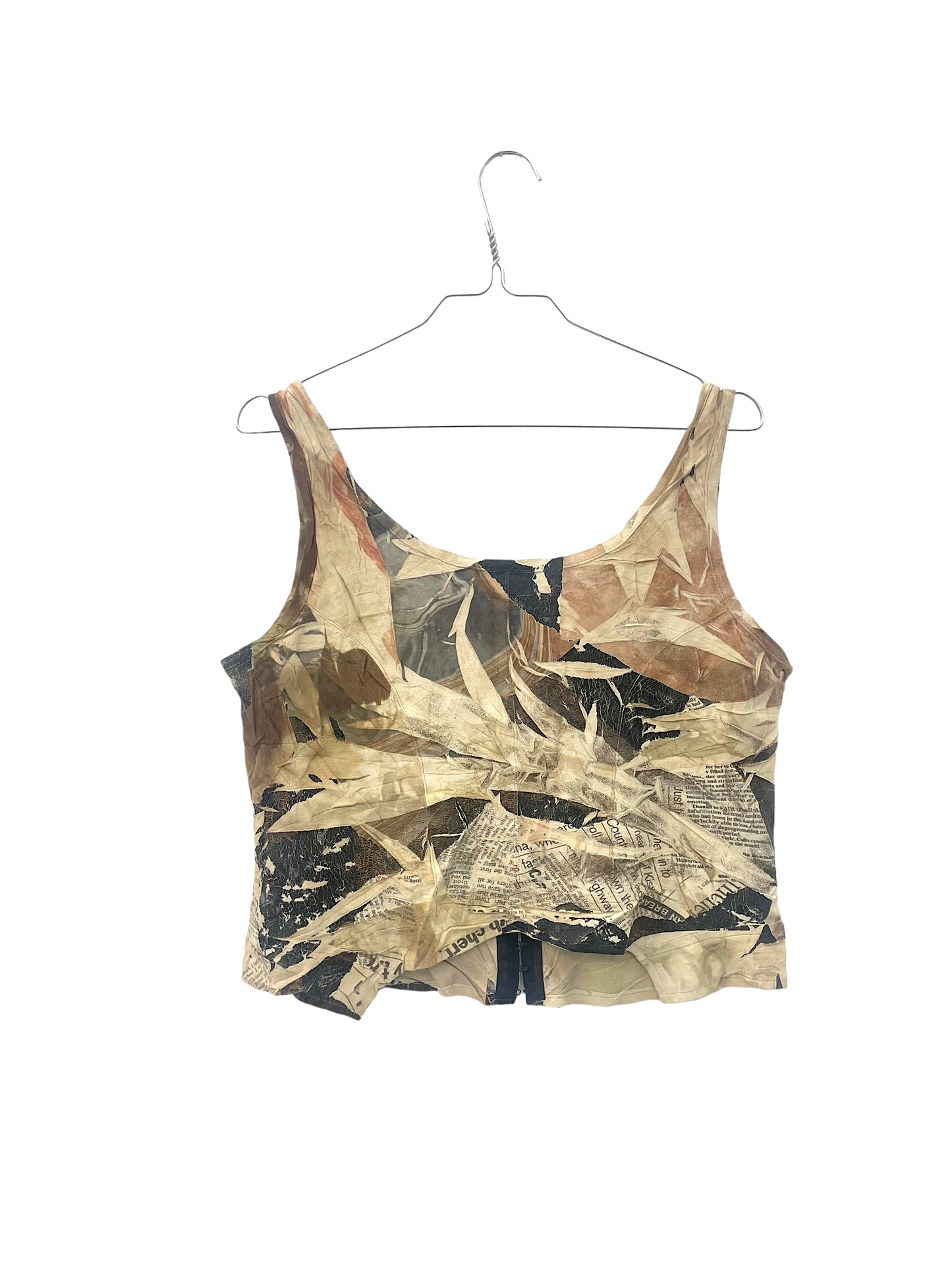 Y2K mixed pattern crop top