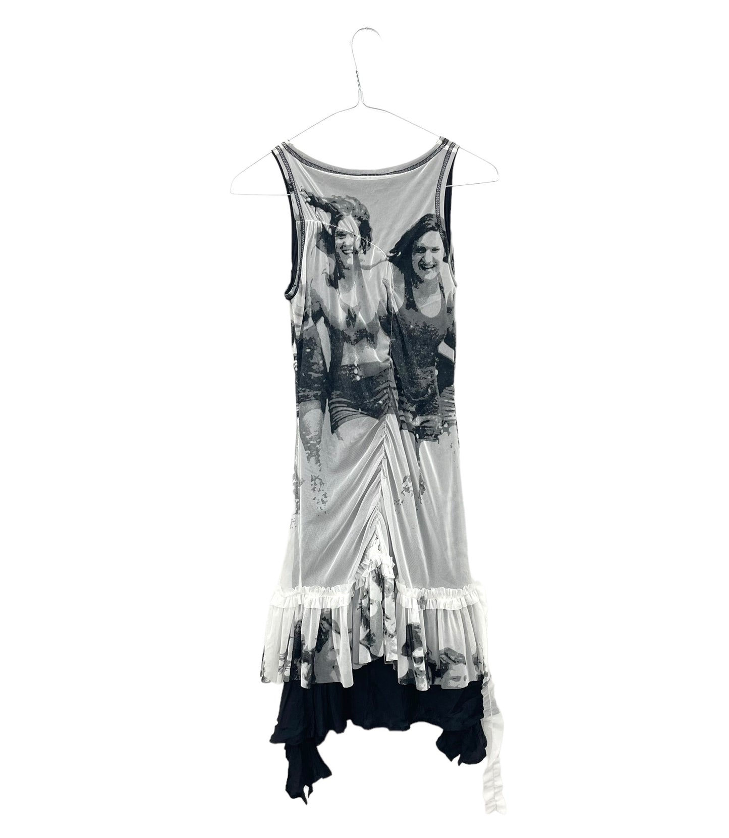 Y2K mesh dress with photo print