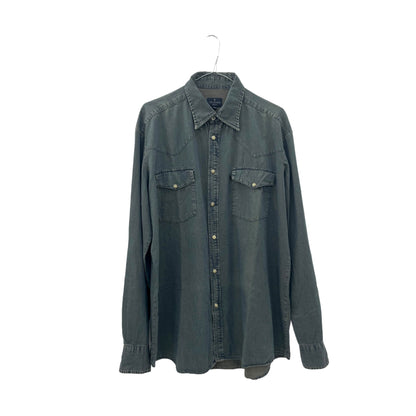 Y2K Trussardi denim button-up