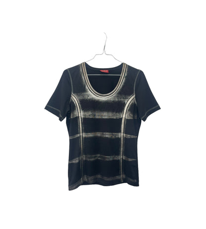 90s metallic striped t-shirt