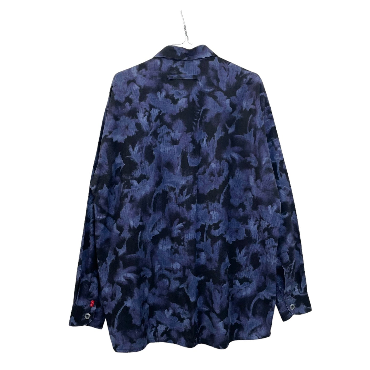 90s dark floral button-up