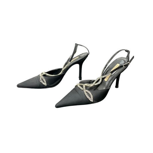 Buffalo rhinestone slingback pumps