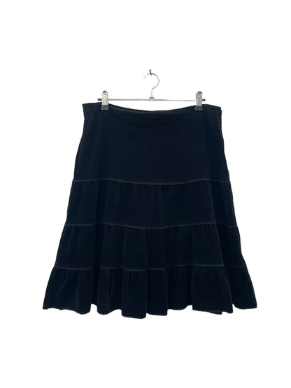 Y2K layered corduroy midi skirt