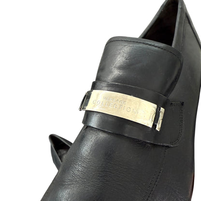 Versace Collection leather slippers