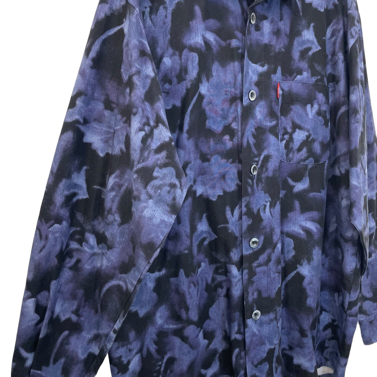 90s dark floral button-up