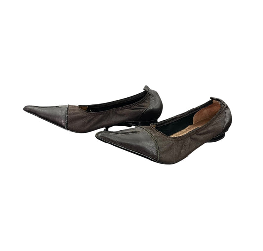 Y2K pointed leather ballerinas