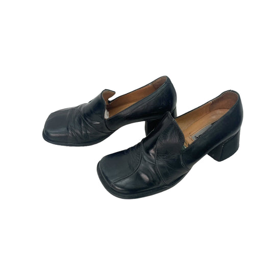 90s square toe leather loafers