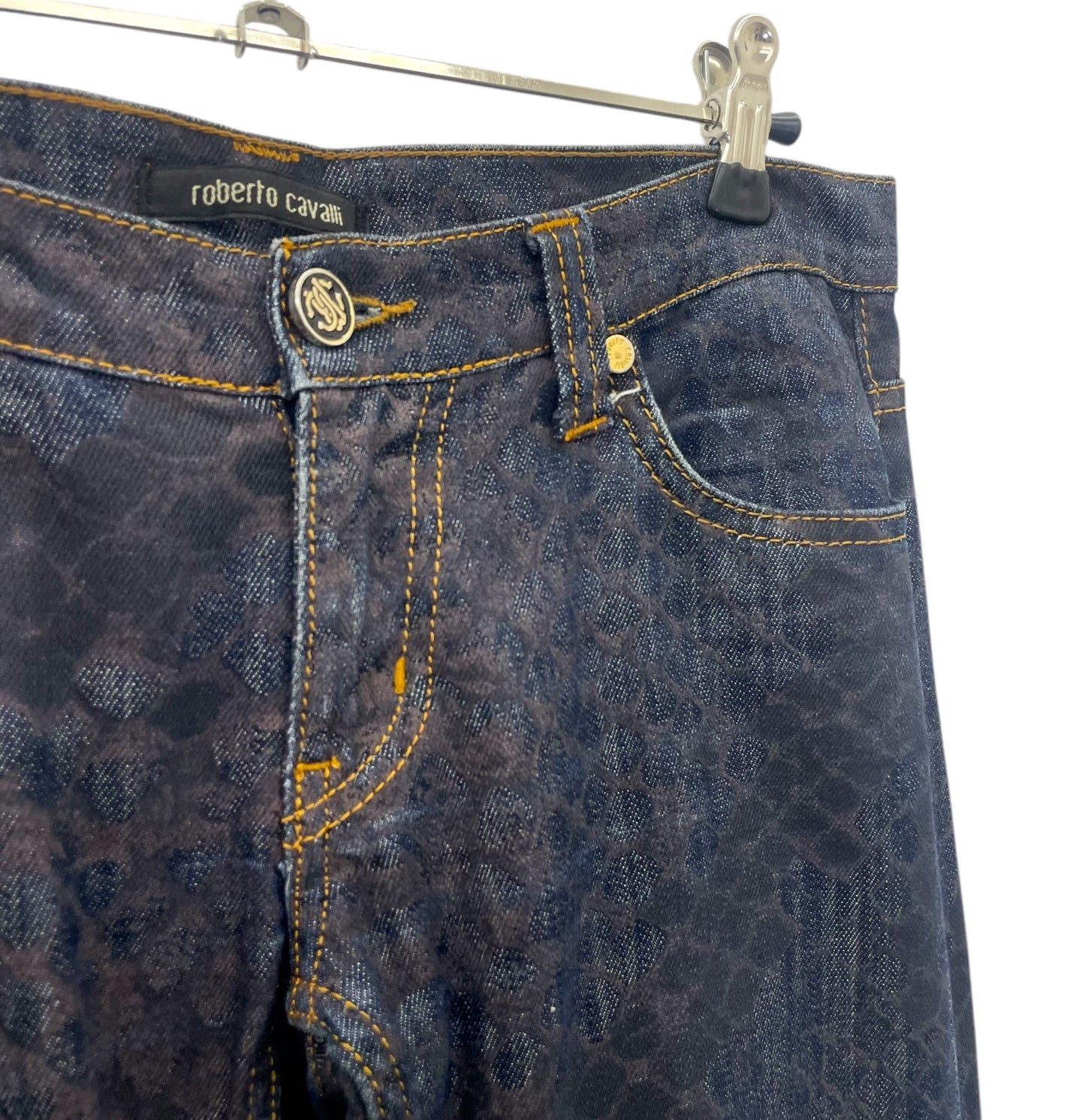 Y2K Cavalli croco pattern pants